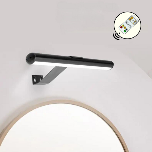 Wireless LED Rechargeable Picture Light with Remote Control - Perfect for Art and Photos - Black