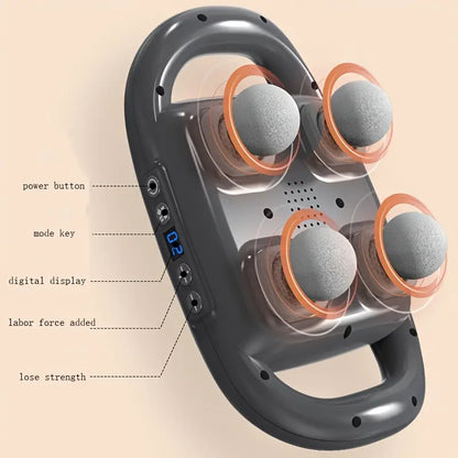 RoyaleGlow Deep Tissue Massage Gun with 20 Gears and 4 Heads