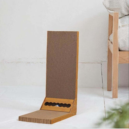 Royallure L-Shaped Cat Scratcher with Toy Ball – Multi-Angle Lounging & Scratching Pad