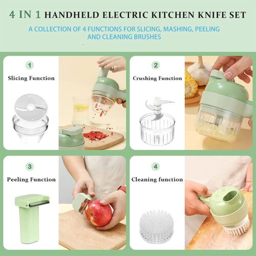 RoyaleGlow 4 In 1 Electric Food Cutter for Easy Meal Prep