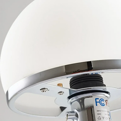 RoyaleGlow Modern Dome Table Lamp - Dimmable, Sleek Metal & Glass Design for Bedside