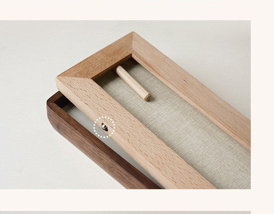 Lumora Modern Natural Wood Triple Photo Frame for Desk Display