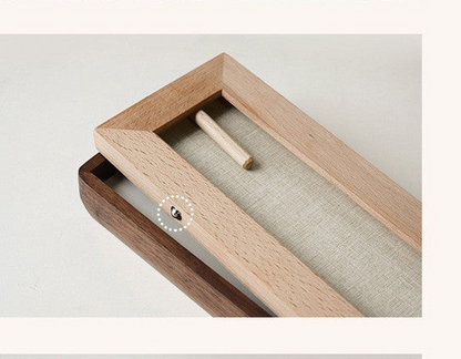 Lumora Modern Natural Wood Triple Photo Frame for Desk Display