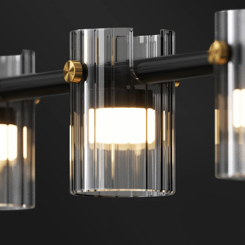LuxRoyale Aphrodite Glass Pendant Light - Modern Chandelier for Dining & Living Room