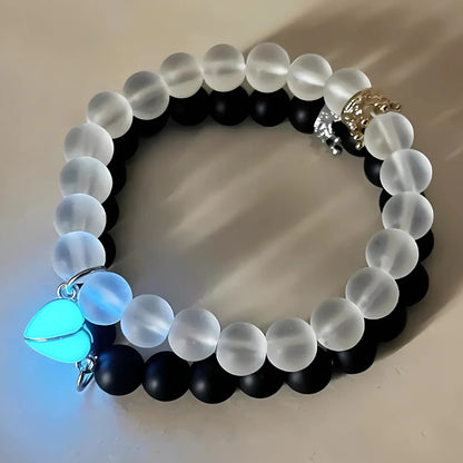 RoyaleGlow Glow Heart Magnetic Couples Gift Bracelet