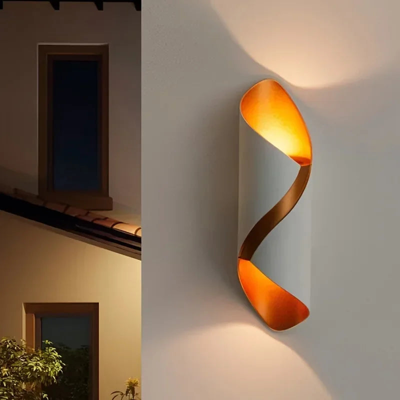Rayvia Luxury Modern Curved LED Wall Sconce | Up Down Interior IP65 Light