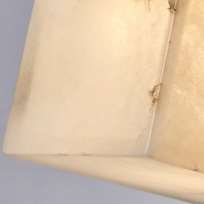 LuxRoyale Natural Marble Cube Wall Sconce Light-Modern Stone Accent Lamp