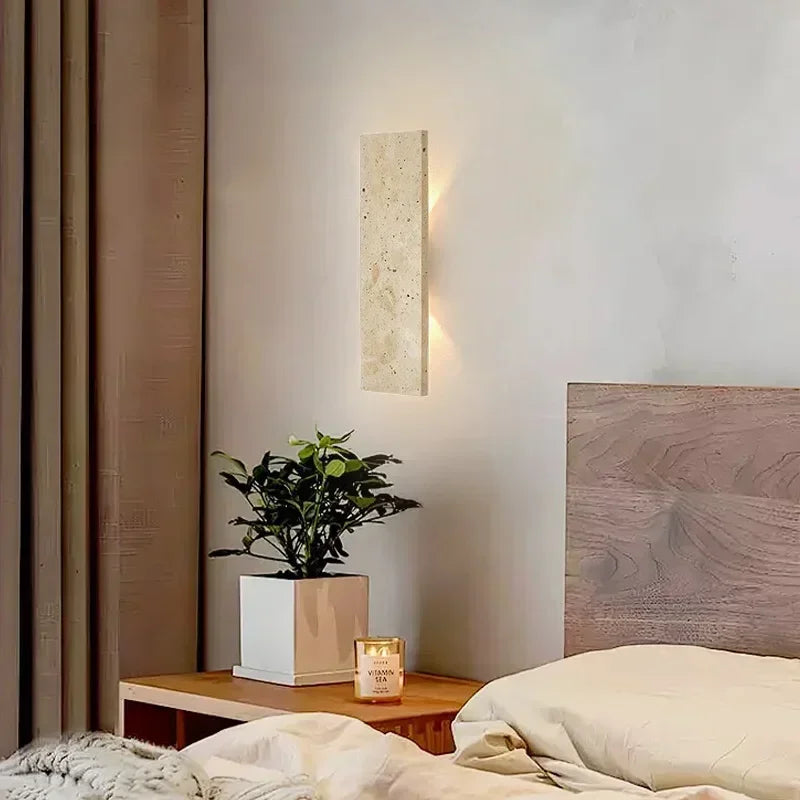LuxRoyale Outdoor LED Wall Sconce-Natural Stone Up Down Light for Exterior Walls