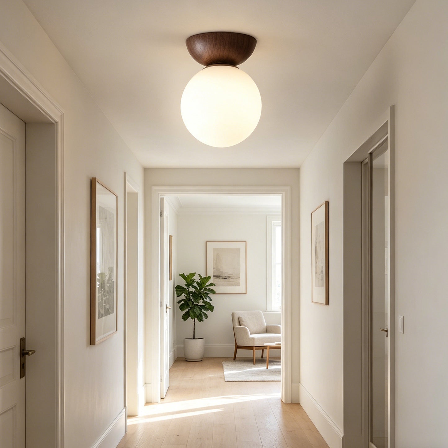 Lumora Japanese-Style Pendant Lamp With Adjustable Ambient Lighting For Living Rooms