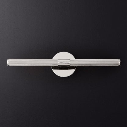 RoyaleGlow Modern Knurled LED Vanity Light Fixture for Bathroom with Swiveling Head