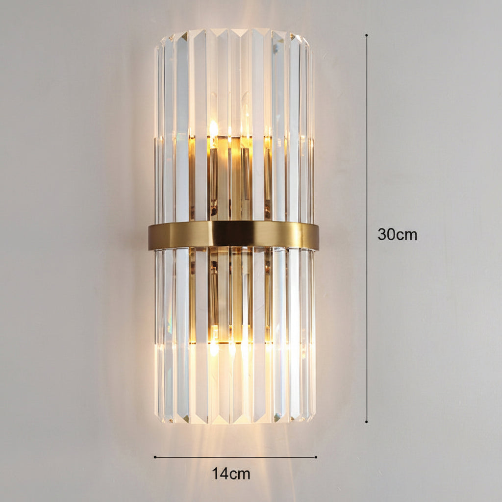 LuxRoyale Modern Crystal Sconce Wall Light for Living Room & Bedroom Lighting