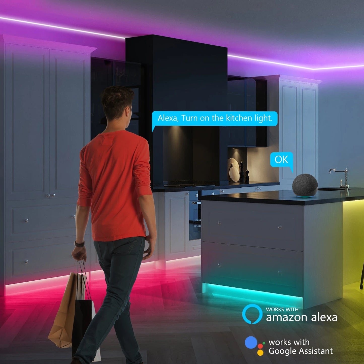 Royelux RGB Neon LED Strip Lights with App Control & Music Sync