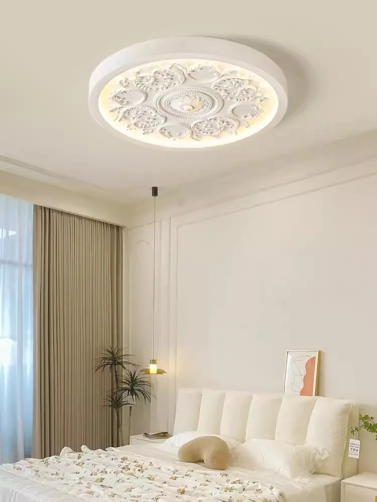 Royaleva Flush Mount Ceiling Light with Dimmable Built In LED for Living Room and Bedroom