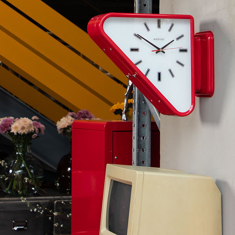 Royelux Modern Dual-Sided Geometric Metal Wall Clock | Premium Architectural Statement Decor