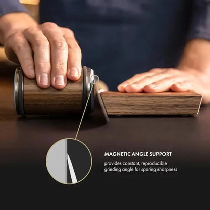 Luxora Tumbler Knife Sharpener with Adjustable Angle and Smooth Rolling Action for Precision Sharpening