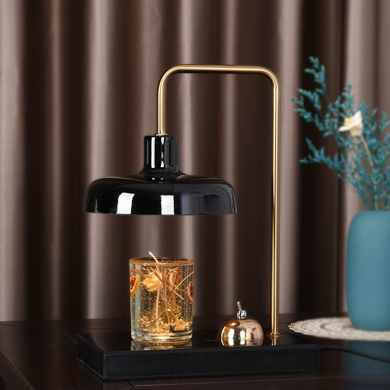RoyaleGlow Marble Candle Warmer Lamp with Dimmer & Timer for Aromatherapy