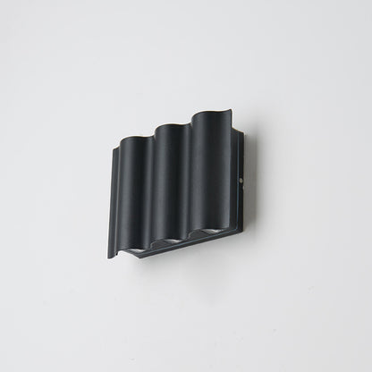 LuxRoyale Modern Outdoor Wall Sconce Black Up Down Light Fixture