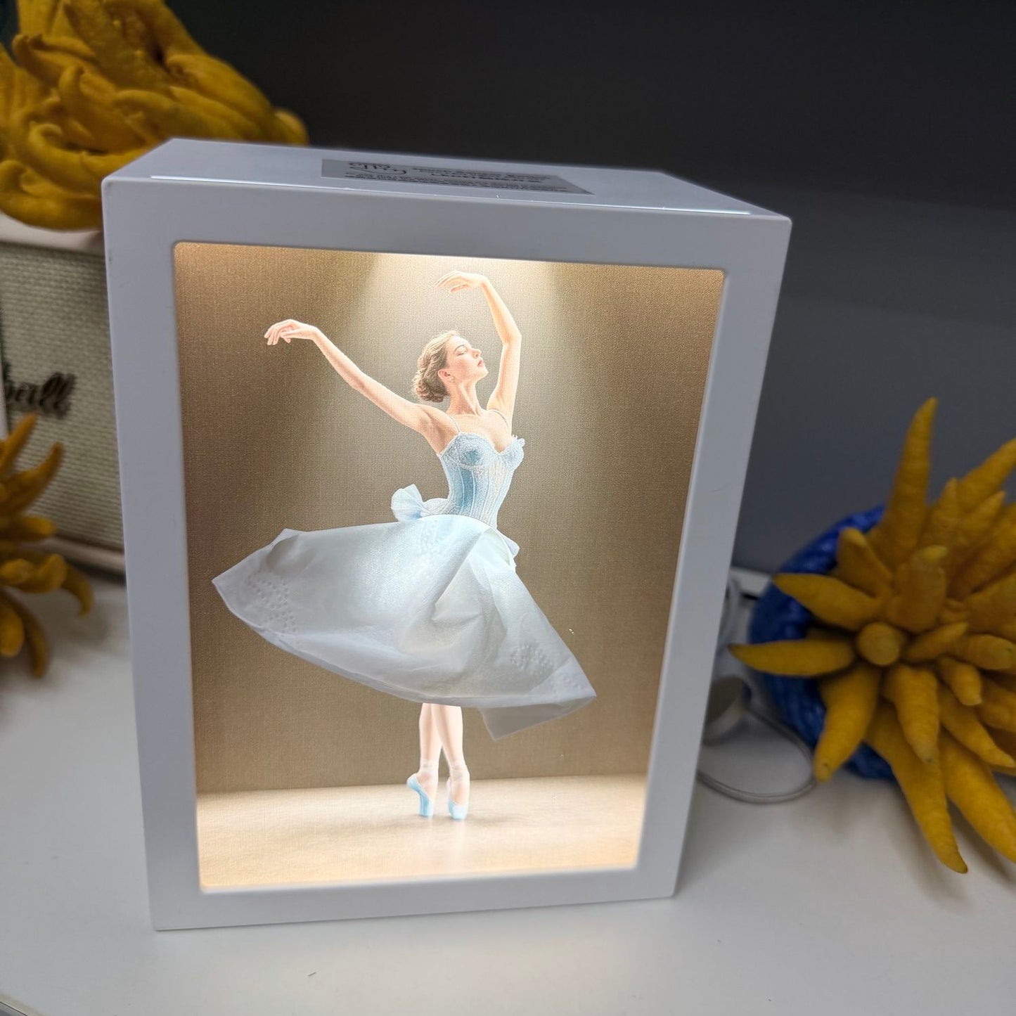 LuxRoyale Enchanting Ballerina Tissue Box with LED Light – Elegant Dance Illusion Decor-Royale Basic