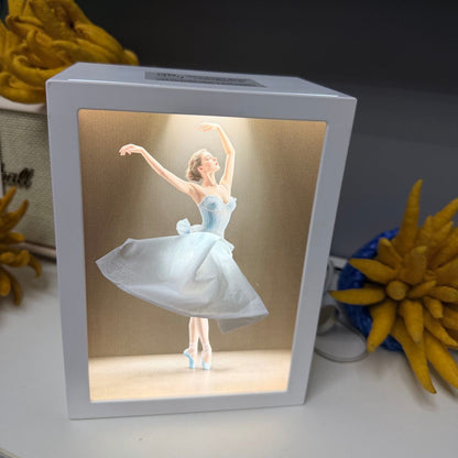 LuxRoyale Enchanting Ballerina Tissue Box with LED Light – Elegant Dance Illusion Decor-Royale Basic
