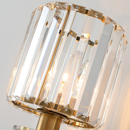 RoyaleGlow Modern Gold Crystal Wall Sconce Light Fixture For Living Room