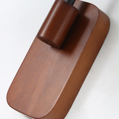 Royelux Solid Wood Wall Sconce with Amber Glass Shade for Bedroom & Living Room
