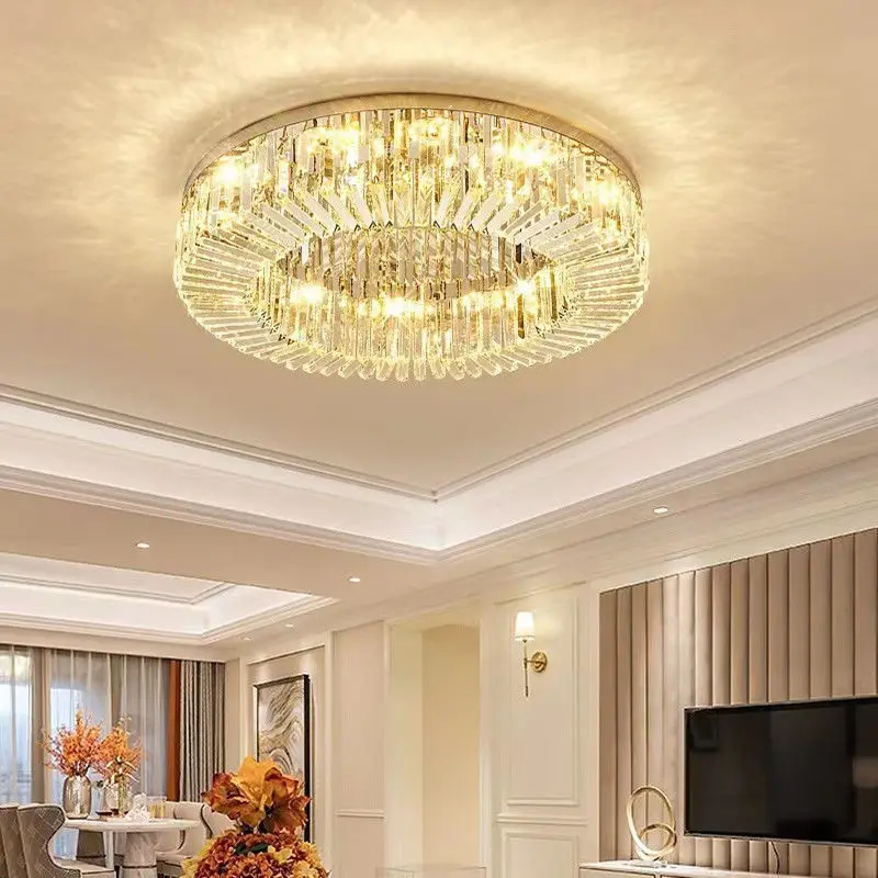 RoyaleGlow Luxury Crystal Ring Chandelier for Living Room & Dining Room Lighting