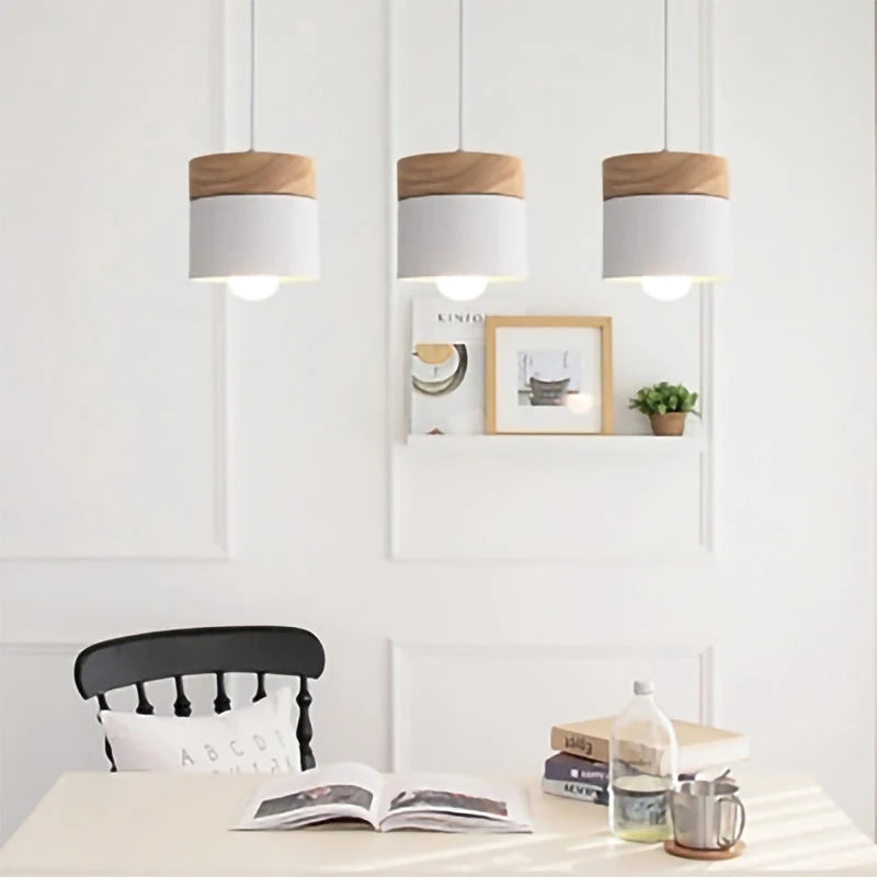 LuxRoyale Modern Wooden Pendant Light with Elegant Ambient Glow
