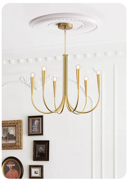 Royelux Modern Chandelier Light - Mid Century French Lighting for Dining, Living room