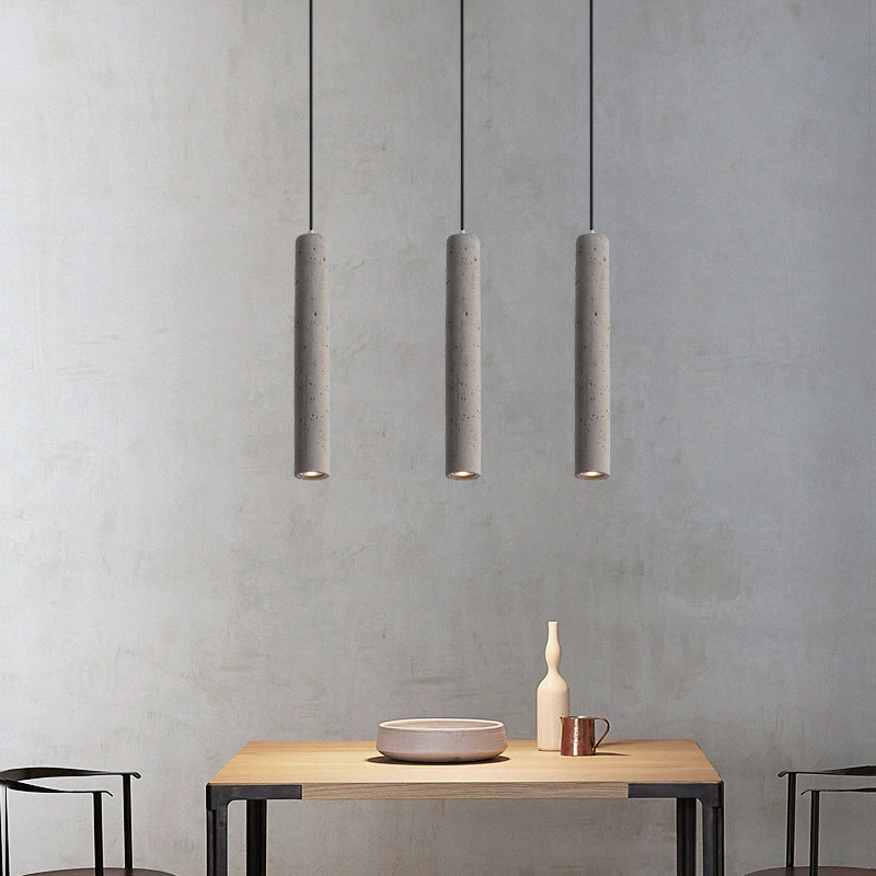 Royaleva Modern Concrete Pendant Light, Industrial Contemporary Ceiling Fixture