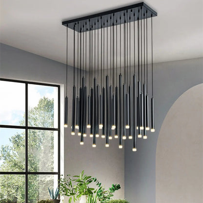 Royelux Modern LED Cascade Chandelier for Dining Room Table Lighting