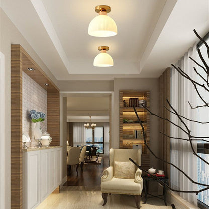 Lumora Modern Milky White Glass Ceiling Light With Soft Glow For Elegant Living Spaces