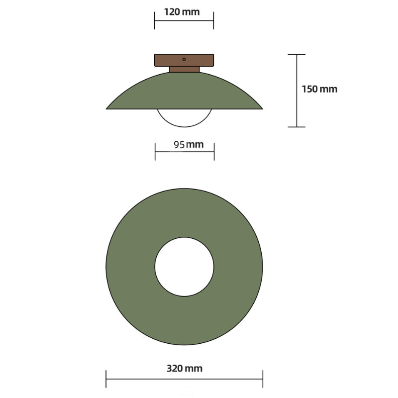 LuxRoyale Rose Copper Flush Mount Ceiling Light, LED Fixture for Kitchen and Dining