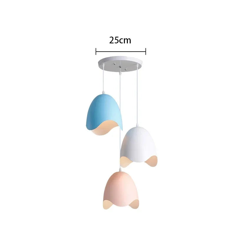 RoyaleGlow Modern Eggshell LED Pendant Light- 3-Light Dining Room Fixture