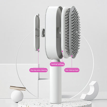 RoyaleGlow Self Cleaning Hair Brush for Easy Maintenance