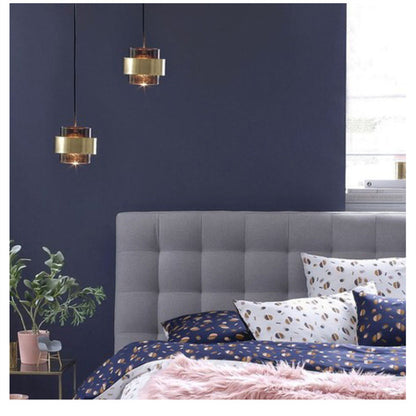 LuxRoyale Modern Gold & Glass Pendant Light for Dining Room or Kitchen Island
