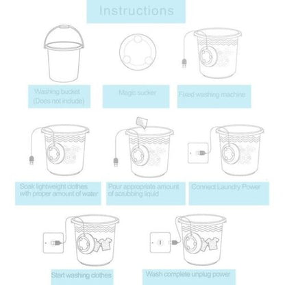 Royaleva The Mini Ultrasonic Washing Machine Compact Clean