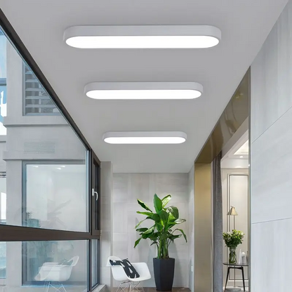 RoyaleGlow 26 Inch Modern Oval LED Flush Mount Ceiling Light for Living Spaces