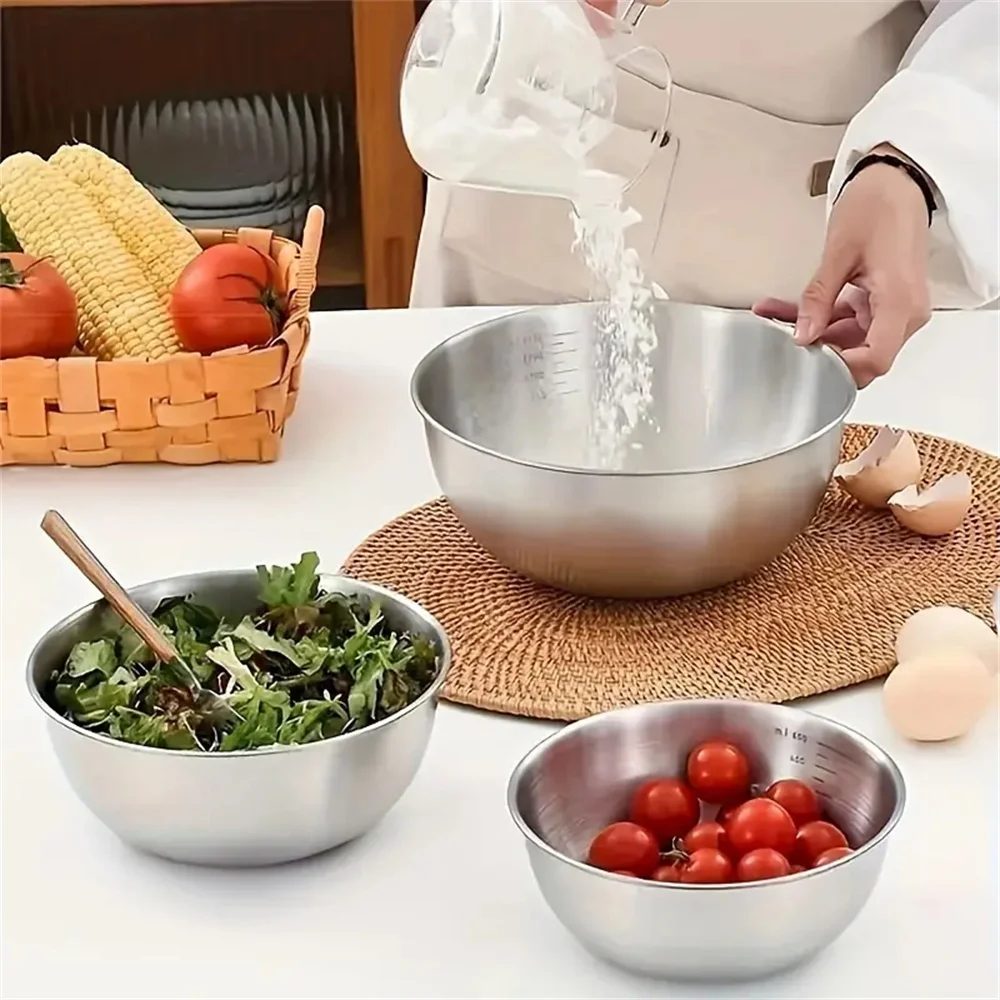 Royelux Premium Stainless Steel Mixing Bowls - Modern 5 Piece Elegant Nesting Set