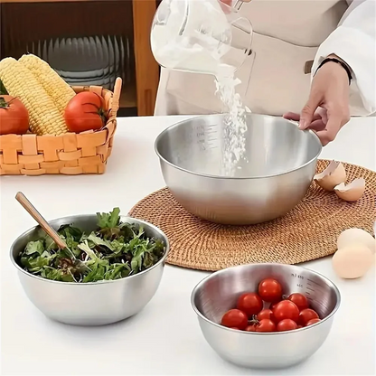 Royelux Premium Stainless Steel Mixing Bowls - Modern 5 Piece Elegant Nesting Set