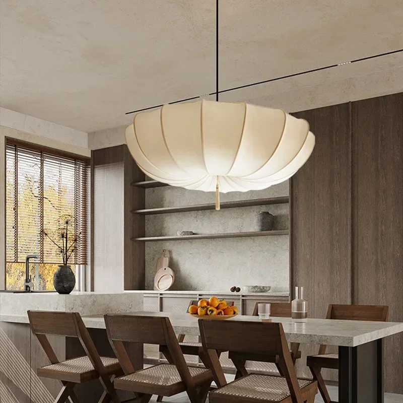 Royaleva Wabi Sabi Fabric Chandelier | Modern Nordic Organic Pendant Light