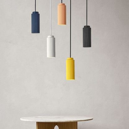 Royelux Fluted Matte White Pendant Light for Kitchen Island
