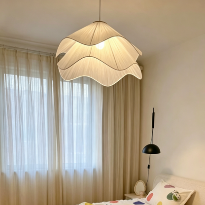 LuxRoyale Serene Fabric Tiered Ceiling Pendant Light for Modern Home Decor