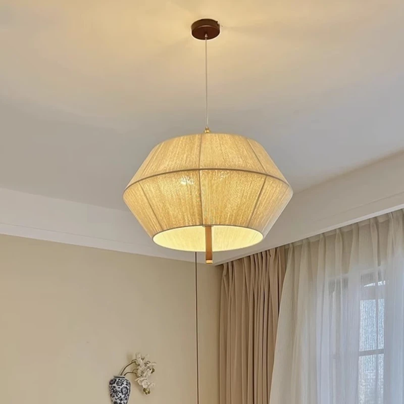 RoyaleGlow Japandi Hemp Rope Pendant Light - Modern Woven Ceiling Fixture