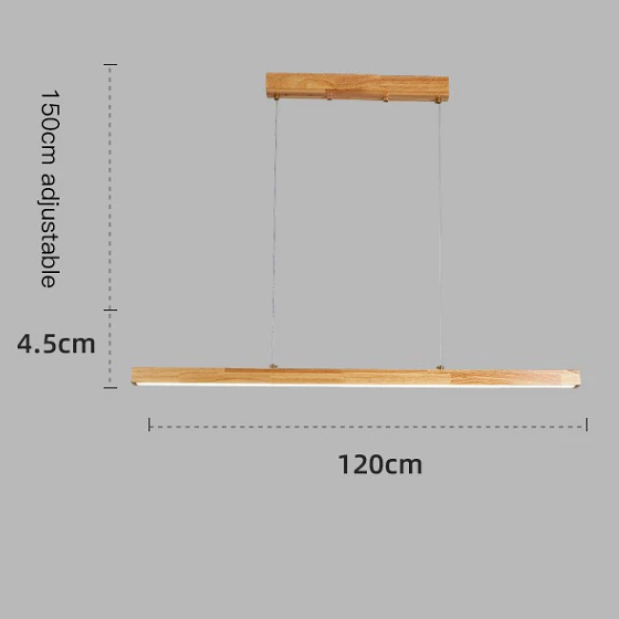 Rayvia Modern Linear Wood LED Pendant Light for Kitchen Island & Bar Dining