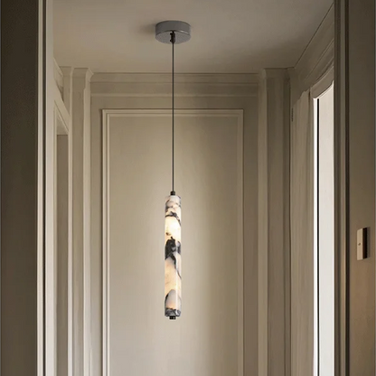Rayvia Luxury Natural Stone Cylinder Pendant Light for Kitchen Island