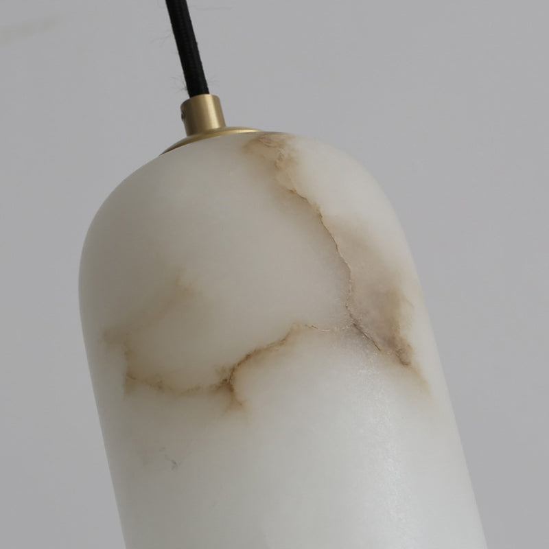 RoyaleGlow Modern Alabaster Wall Sconce - Brass LED Wall Light for Bedroom & Hallway