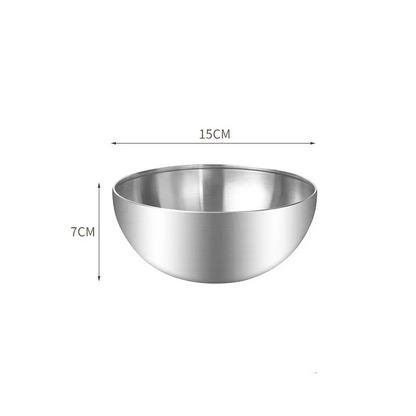 Royelux Premium Stainless Steel Mixing Bowls - Modern 5 Piece Elegant Nesting Set