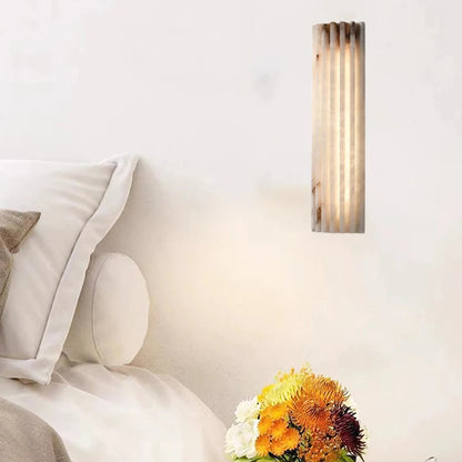 Royelux Luxury Fluted Marble Wall Sconce Interior Accent Lighting