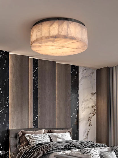 Royelux Alabaster Round Flush Mount Ceiling Light for Elegant Interiors