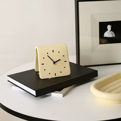 Rayvia Silent Ceramic Desk Clock - Modern Nordic Home Office Tabletop Clock
